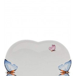 Prato Para Sobremesa 23cm Borboletas Porcelana Wolff